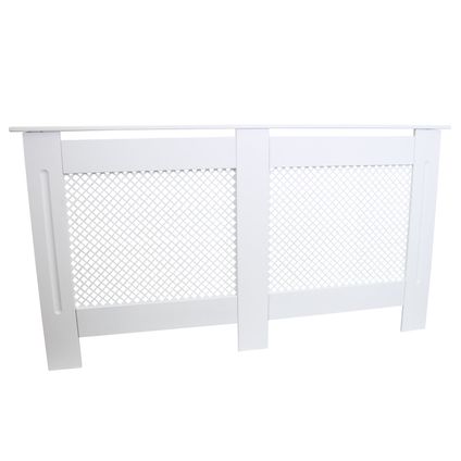 Monstershop Cache Radiateur en MDF Blanc de 151,5cm de large