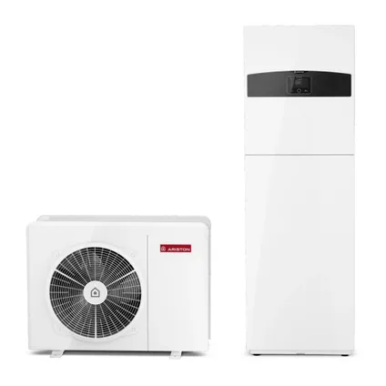 Pompe à chaleur Connecté Air/Eau monobloc Nimbus Compact M + appoint électrique Ariston 8 kW Tri