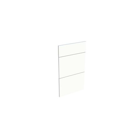 Set van 3 keukenfronten voor een kast met 1 lade + 2 pannenladen Modulo Aby Glanzend Wit 40 x72 cm