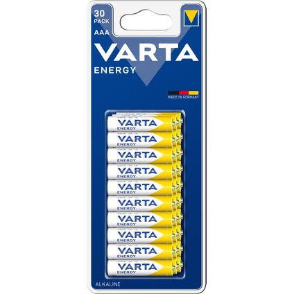 Piles Varta AAA - 1,5V - Pack de 30