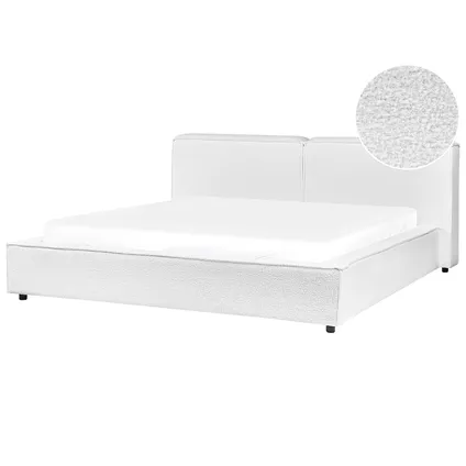 Beliani Waterbed Linards Wit 242x230x88 Cm
