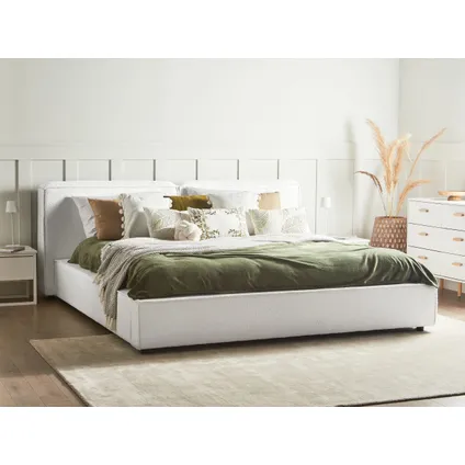 Beliani Waterbed Linards Wit 242x230x88 Cm 2