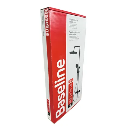 Baseline Regendouche - Met Thermostatische Kraan - Zwart - Mat - Rond - Met Handdouche - 15cm hartafstand 5