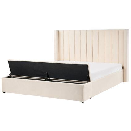 Beliani Waterbed Met Opbergbank Noyers Wit 247x210x132 Cm