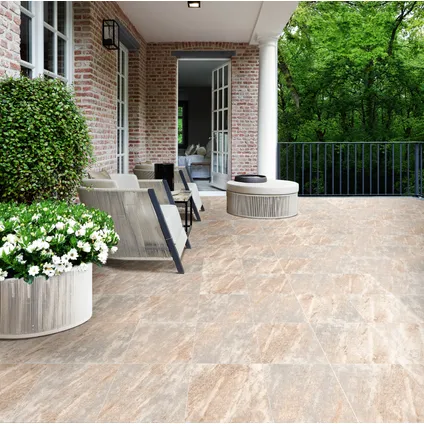 Buitentegel Baly - Steenlook Beige - 32x32cm - 1,54m²