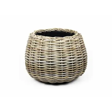 Van Der Leeden Planten Mand - Rotan Gevlochten- 45x34cm - Drypot 2
