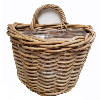 Van Der Leeden Wandhanger Mand - Bruin - 29 X 18 X 20 Cm - Rotan 2