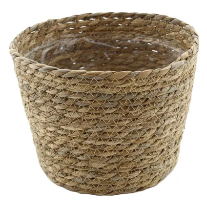 Vd Leeden Planten Of Bloemen Mand - Zeegras - D18 X H15 Cm