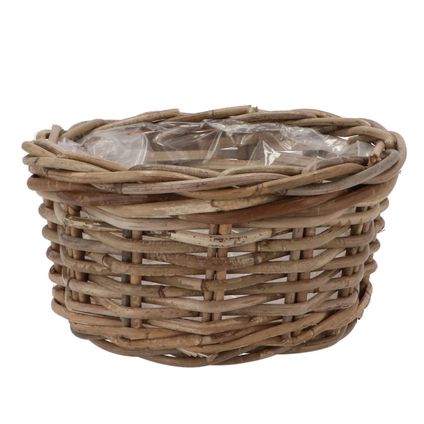 Dk Design Plantenmand - Ivy - Binnenzak - Rotan - B25 X H13 Cm