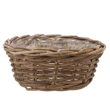 Dk Design Plantenmand - Ivy - Binnenzak - Rotan - B30 X H13 Cm