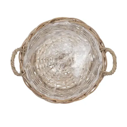 Dk Design Plantenmand - Ivy - Binnenzak - Rotan - B25 X H13 Cm 2