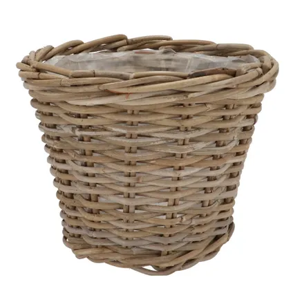 Dk Design Plantenmand - Ivy - Binnenzak - Rotan - B28 X H23 Cm