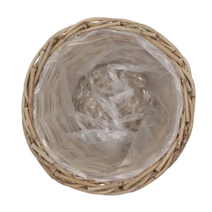 Dk Design Plantenmand - Ivy - Binnenzak - Rotan - B28 X H23 Cm 2