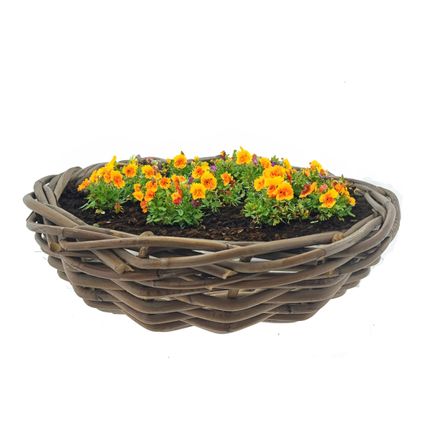 Van Der Leeden Terrasschaal -rotan Gevlochten - D41xh12 Cm - Mand