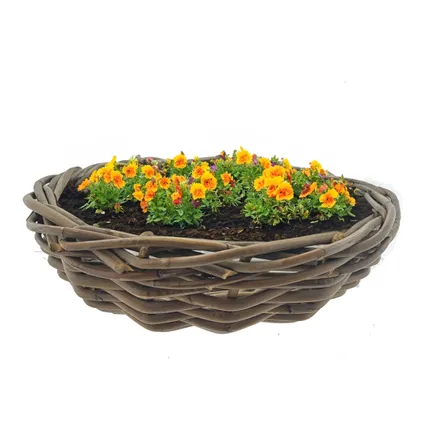 Van Der Leeden Terrasschaal -rotan Gevlochten - D41xh12 Cm - Mand