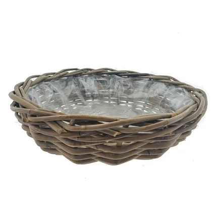 Van Der Leeden Terrasschaal -rotan Gevlochten - D41xh12 Cm - Mand 2