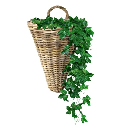 Van Der Leeden Wandhanger Mand - Bruin - 30 X 26 X 37 Cm - Rotan