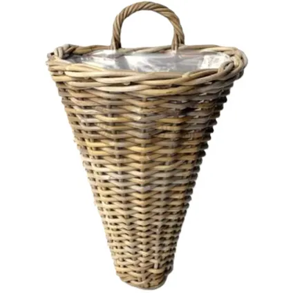 Van Der Leeden Wandhanger Mand - Bruin - 30 X 26 X 37 Cm - Rotan 2