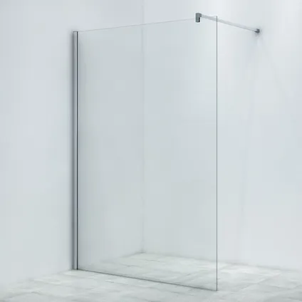 Fugaflow Eccelente Vetro Inloopdouche - 180x200cm - Helder Glas - Chroom