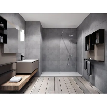 Fugaflow Eccelente Vetro Inloopdouche - 180x200cm - Helder Glas - Chroom 2