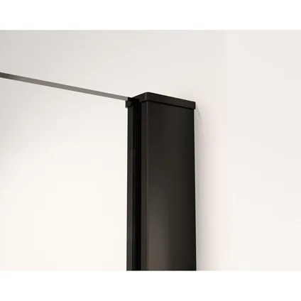 Fugaflow Eccelente Vetro Inloopdouche - 30x200cm - Helder Glas - Wandarm - Mat Zwart 3