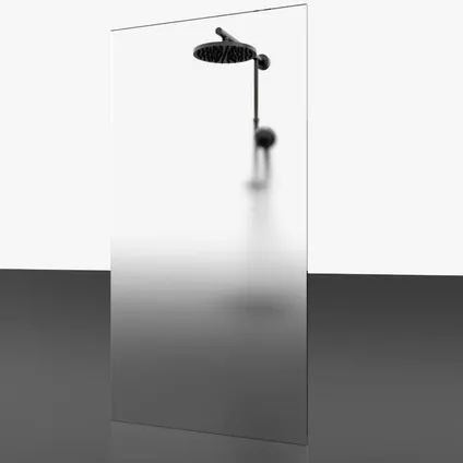 Schulte Douchewand - 120x200 Cm - Vaste Wand - Chroom - Antikalk - 6mm Helder Met Mistdecor 4