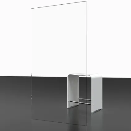 Schulte Douchewand - 100x200 Cm - Vaste Wand - Chroom - Antikalk - 6mm Helder 5