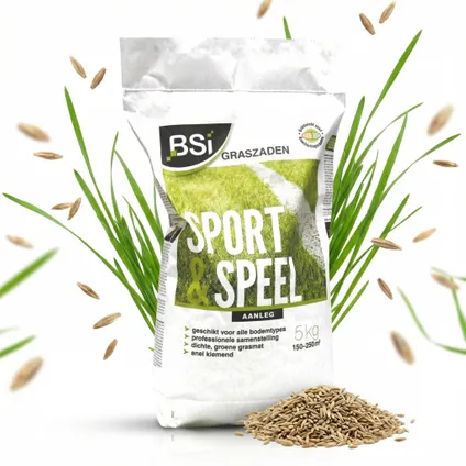 Bsi – Graszaad – Sport & Speel – Sterk & Slijtvast Gazon – 5 Kg