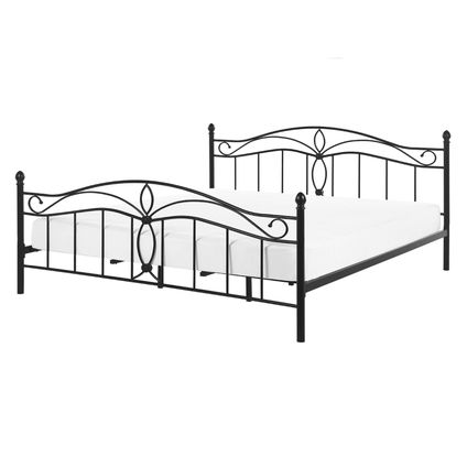 Beliani Bed Antlia Zwart 209x148x108 Cm