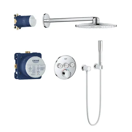 Grohe Smartcontrol Regendoucheset Inbouw - Hoofddouche Rond 31cm - 2 Functies - Handdouche Staaf