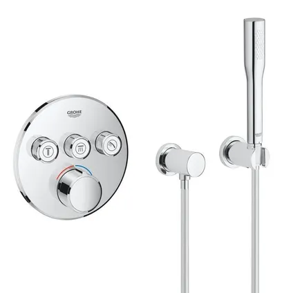 Grohe Smartcontrol Regendoucheset Inbouw - Hoofddouche Rond 31cm - 2 Functies - Handdouche Staaf 6