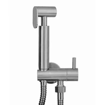 Sanifun Soli Geborsteld Staal Bidet Handdoucheset Rond Rvs 304