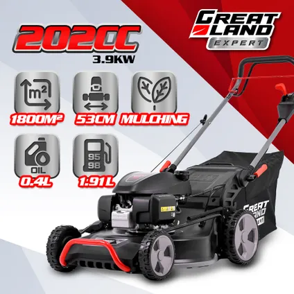 Greatland - 202cc Thermische Zitmaaier Met Honda-motor - Mulching - Zijuitworp 2