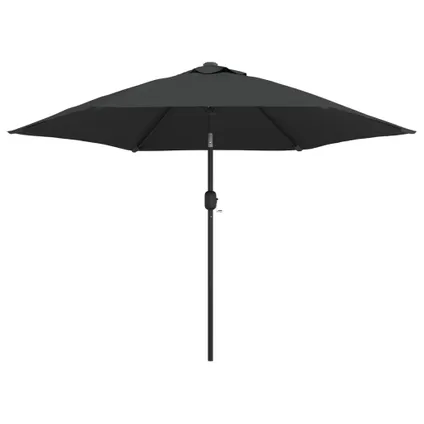 Buitenparasol Met Led-verlichting En Stalen Paal Van 300 Cm Antraciet 02_0008173 02_0008173