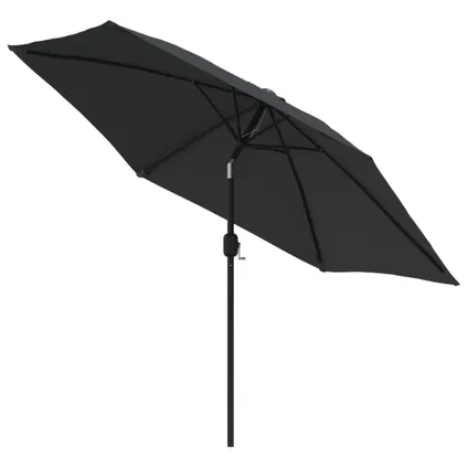 Buitenparasol Met Led-verlichting En Stalen Paal Van 300 Cm Antraciet 02_0008173 02_0008173 2