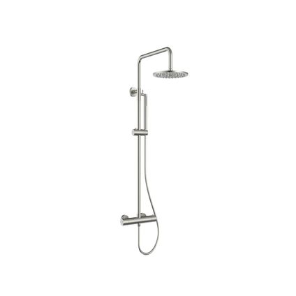 Dutchline - Thermostatische Doucheset Grip-250 - Geborsteld Staal