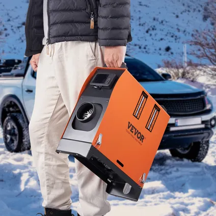 Chauffage Diesel Portable (chauffage Stationnement) Vevor 12v 8kw, 0,16-0,62l/h, 8-36°c, Lcd/bluetooth, Réservoir 5l 8
