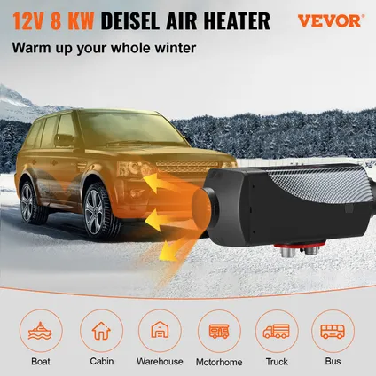 Réchauffeur Diesel (chauffage Stationnement) Vevor 12v 8kw, Écran Lcd, Préchauffage Moteur 2