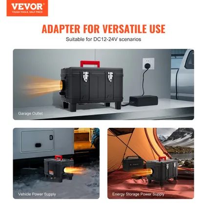 Chauffage Diesel Tout-en-un (chauffage Stationnement) Vevor 8kw 12/24v, Bluetooth, Télécommande, Écran Lcd, Alarme Co 2