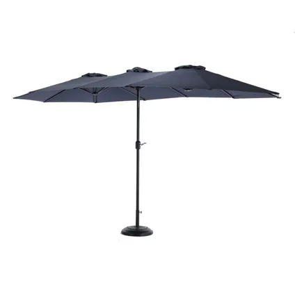 Cipacho - Rechthoekige Parasol - Marineblauw - Staal 12 Baleinen - Zonder Voet - 1 Stuk - 4,5 M