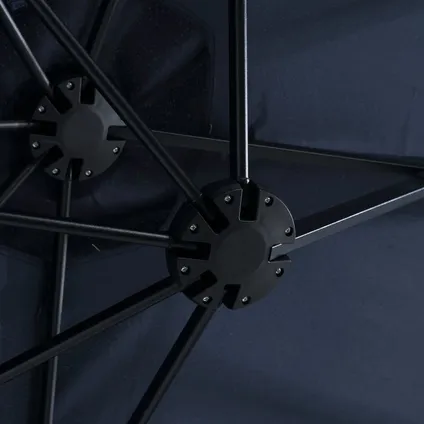 Cipacho - Rechthoekige Parasol - Marineblauw - Staal 12 Baleinen - Zonder Voet - 1 Stuk - 4,5 M 6