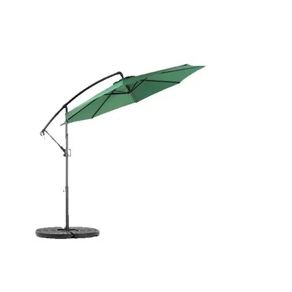 Cipacho - Rechthoekige Zweefparasol - Donkergroen - Staal - 1 Stuk - 4,5 M