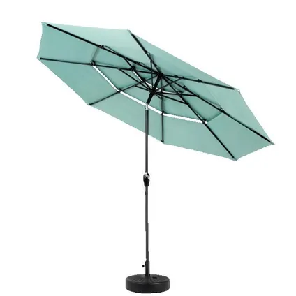 Cipacho - Grote Rechthoekige Parasol Voor Buiten - Lichtgroen Dubbelzijdig - Staal - 1 Stuk - 4,5 M