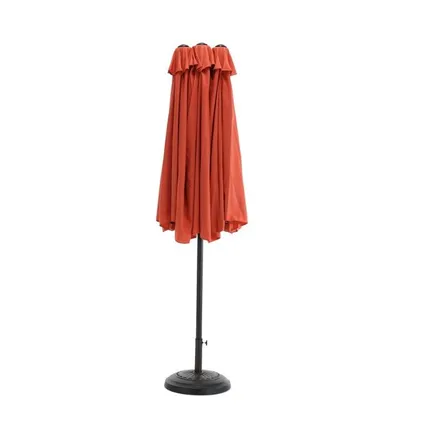 Cipacho - Rechthoekige Parasol Voor Buiten - Oranje - Staal - 1 Stuk - 4,5 M