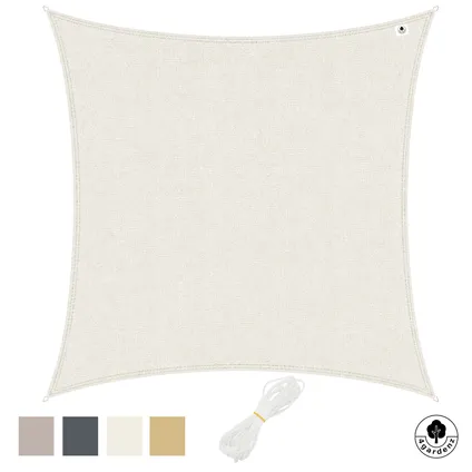 4gardenz Schaduwdoek Waterdoorlatend Vierkant 2,5x2,5 Mtr - Crème