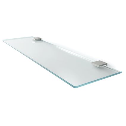 Tulup - Glazen Planchet Voor De Badkamer - Halfitransparant - 40x13 Cm - Melkglas Effect