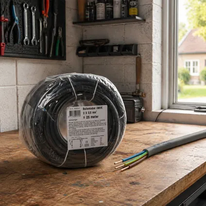 Buitenkabel Xmvk 3 X 2.5 Mm² 25 Meter - Weerbestendig 5