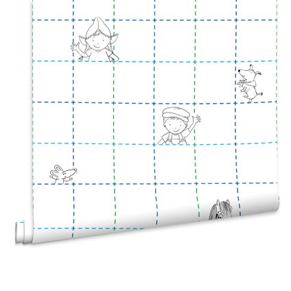 Fien En Teun Behang - Dieren - 10mx53cm - Wit