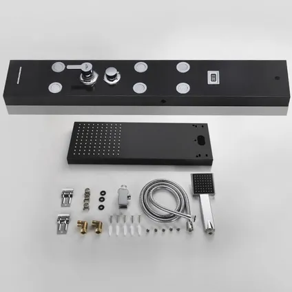 Auralum Max - Douchekolom - Hydromassagedouche Met Lcd-scherm En 4 Uitgangen 3