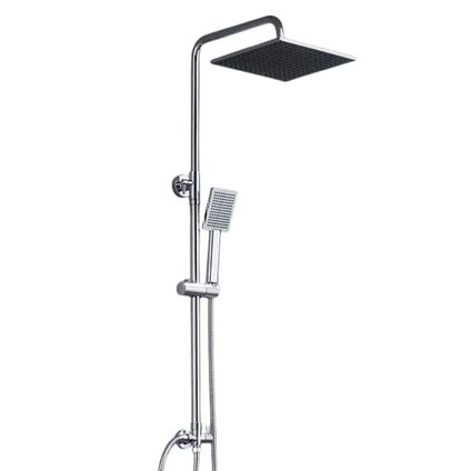 Sofetiy Max - Douchekolom - Chroom Abs, Vierkante Douchekop 25 Cm - 74/109 Cm